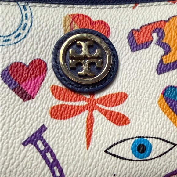 Tory Burch Cream Multicolor Graphic Wallet - Picture 3 of 4